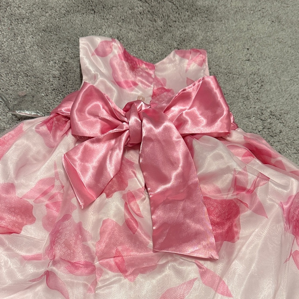 Pink Floral Kids Formal Dress